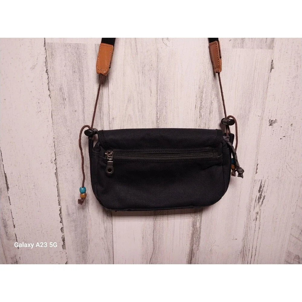 Gootium Small Black Canvas Crossbody Bag